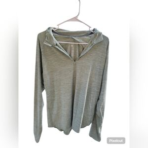 All In Motion Green Zip Pullover Shirt XL Recycled Polyester